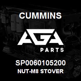 SP0060105200 Cummins NUT-M8 STOVER | AGA Parts