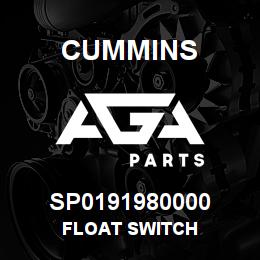SP0191980000 Cummins FLOAT SWITCH | AGA Parts