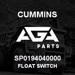 SP0194040000 Cummins FLOAT SWITCH | AGA Parts