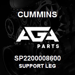 SP2200008600 Cummins SUPPORT LEG | AGA Parts