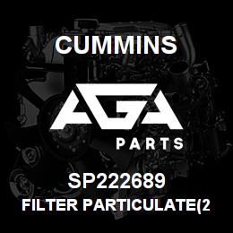 SP222689 Cummins "FILTER PARTICULATE(2``)""" | AGA Parts