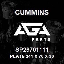 SP29701111 Cummins PLATE 241 X 70 X 30 | AGA Parts