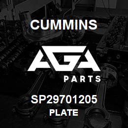 SP29701205 Cummins PLATE | AGA Parts