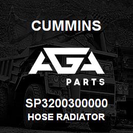 SP3200300000 Cummins HOSE RADIATOR | AGA Parts