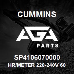 SP4106070000 Cummins HR/METER 220-240V 60HZ P00503 | AGA Parts