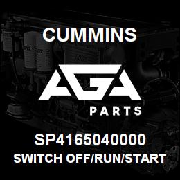 SP4165040000 Cummins SWITCH OFF/RUN/START | AGA Parts
