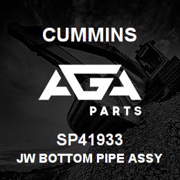 SP41933 Cummins JW BOTTOM PIPE ASSY | AGA Parts