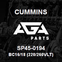 SP45-0194 Cummins BC16/18 (220/260VLT) HEATER KIT | AGA Parts