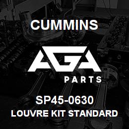 SP45-0630 Cummins LOUVRE KIT STANDARD ON MARINE | AGA Parts