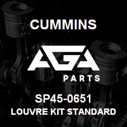 SP45-0651 Cummins LOUVRE KIT STANDARD ON MARINE | AGA Parts
