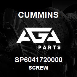 SP6041720000 Cummins SCREW | AGA Parts