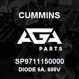 SP9711150000 Cummins DIODE 6A. 600V | AGA Parts