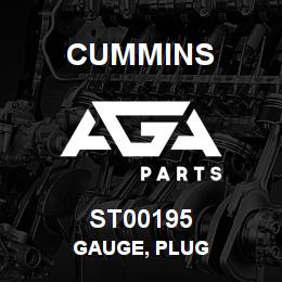 ST00195 Cummins GAUGE, PLUG | AGA Parts
