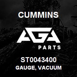 ST0043400 Cummins GAUGE, VACUUM | AGA Parts