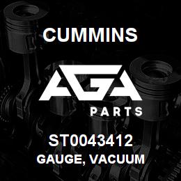 ST0043412 Cummins GAUGE, VACUUM | AGA Parts