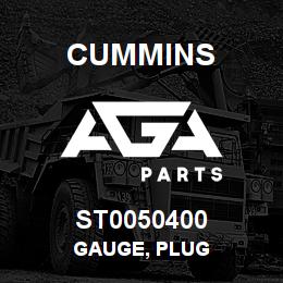 ST0050400 Cummins GAUGE, PLUG | AGA Parts