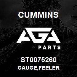 ST0075260 Cummins GAUGE,FEELER | AGA Parts