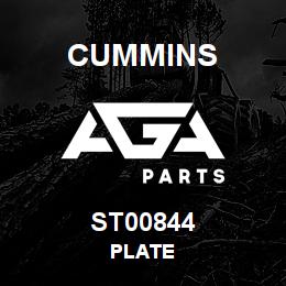 ST00844 Cummins PLATE | AGA Parts