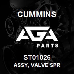 ST01026 Cummins ASSY, VALVE SPR | AGA Parts