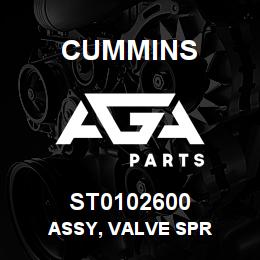 ST0102600 Cummins ASSY, VALVE SPR | AGA Parts
