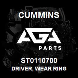 ST0110700 Cummins DRIVER, WEAR RING | AGA Parts