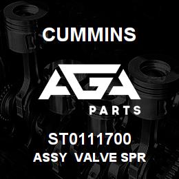 ST0111700 Cummins ASSY VALVE SPR | AGA Parts