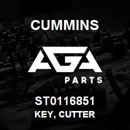 ST0116851 Cummins KEY, CUTTER | AGA Parts