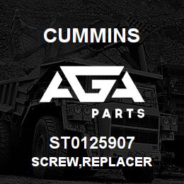 ST0125907 Cummins SCREW,REPLACER | AGA Parts