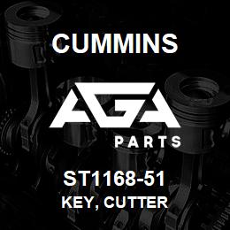 ST1168-51 Cummins Key, Cutter | AGA Parts