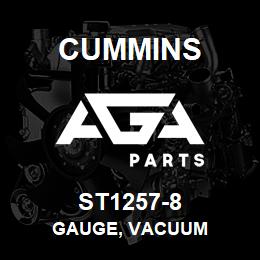 ST1257-8 Cummins Gauge, Vacuum | AGA Parts