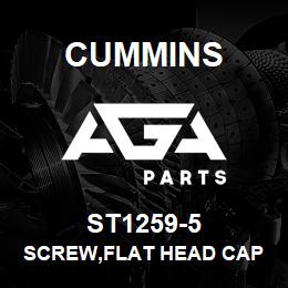ST1259-5 Cummins SCREW,FLAT HEAD CAP | AGA Parts