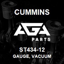 ST434-12 Cummins GAUGE, VACUUM | AGA Parts