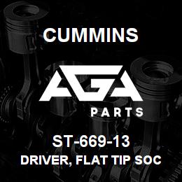 ST-669-13 Cummins Driver, Flat Tip Socket | AGA Parts