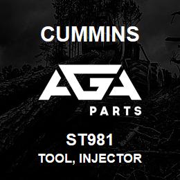 ST981 Cummins TOOL, INJECTOR | AGA Parts