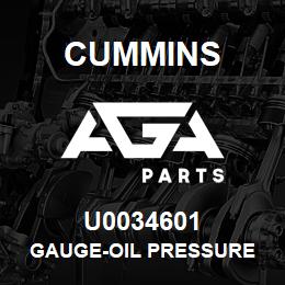 U0034601 Cummins GAUGE-OIL PRESSURE | AGA Parts