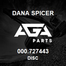 000.727443 Dana DISC | AGA Parts