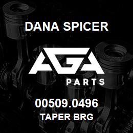 00509.0496 Dana TAPER BRG | AGA Parts