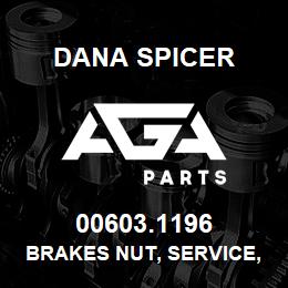 00603.1196 Dana BRAKES NUT, SERVICE, FRONT AXLE | AGA Parts