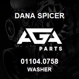 01104.0758 Dana WASHER | AGA Parts