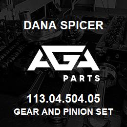 113.04.504.05 Dana GEAR AND PINION SET | AGA Parts