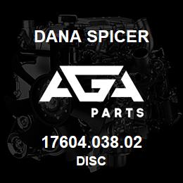 17604.038.02 Dana DISC | AGA Parts