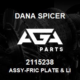 2115238 Dana ASSY-FRIC PLATE & LINING | AGA Parts