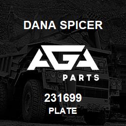 231699 Dana PLATE | AGA Parts