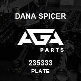 235333 Dana PLATE | AGA Parts
