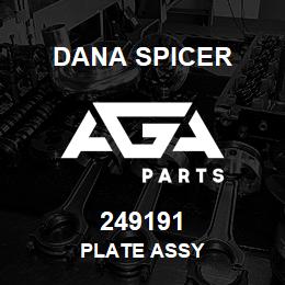 249191 Dana PLATE ASSY | AGA Parts