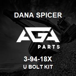 3-94-18X Dana U BOLT KIT | AGA Parts