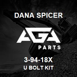 3-94-18X Dana U BOLT KIT | AGA Parts