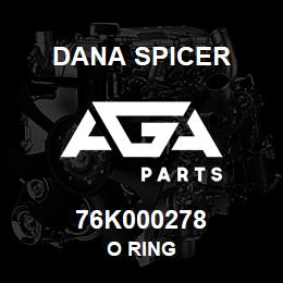 76K000278 Dana O RING | AGA Parts