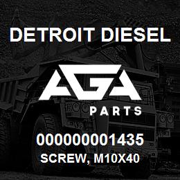 000000001435 Detroit Diesel Screw, M10x40 | AGA Parts