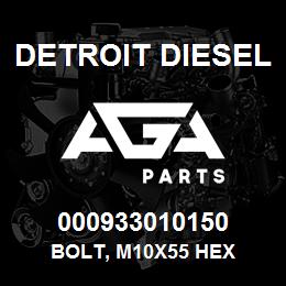 000933010150 Detroit Diesel Bolt, M10x55 Hex | AGA Parts